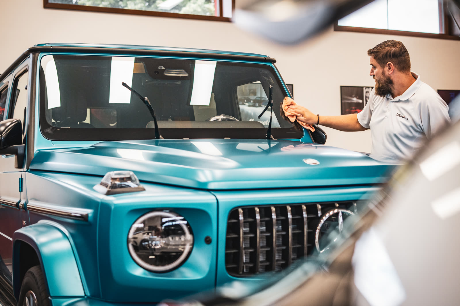 Péče o čelní sklo Mercedes-AMG G ve studiu DEPO+